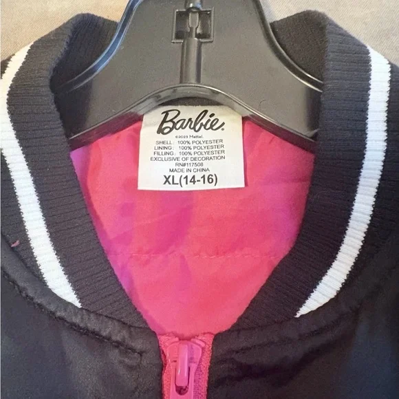 Barbie Kids Jacket - Black with Pink Accents - Picture 2 of 3